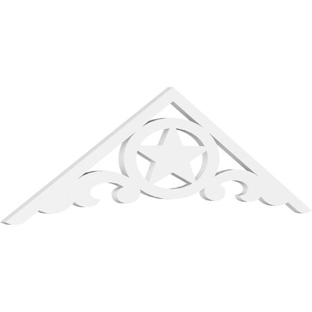 Ekena Millwork Pitch Austin Architectural Grade PVC Gable Pediment, 60"W x 17 1/2"H x 1"P (7/12) GPP060X018X100AUS